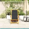 vidaXL Strandstuhl mit Armlehnen Klappbar Schwarz Akazie Textilene 4108066 Bild 3