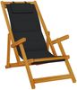 vidaXL Strandstuhl mit Armlehnen Klappbar Schwarz Akazie Textilene 4108066 Bild 2