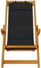 vidaXL Strandstuhl mit Armlehnen Klappbar Schwarz Akazie Textilene 4108066 Bild 5