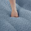 Sofa modular, 79cm×210cm×104cm, rahmenlos – Wohnzimmersofa aus granuliertem Fleece in Blau, ohne Montage Bild 2