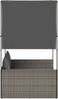 vidaXL Doppel-Sonnenliege mit Dach und Vorhängen Grau Poly Rattan 4002757 Bild 4