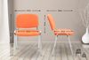 CLP Stuhl Ken Chrom Kunstleder stapelbar und mit modernem Design,orange Bild 2