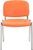 CLP Stuhl Ken Chrom Kunstleder stapelbar und mit modernem Design,orange Bild 3