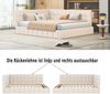 Elegantes Tagesbett 160x200 cm, gepolstert mit Samt, umwandelbar als Sofa, stabiler Rahmen,Beige,inklusive 25CM Taschenfederkern Bild 4