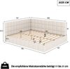 Elegantes Tagesbett 160x200 cm, gepolstert mit Samt, umwandelbar als Sofa, stabiler Rahmen,Beige,inklusive 25CM Taschenfederkern Bild 5