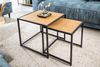 riess-ambiente Beistelltisch SLIM LINE 50cm natur / schwarz (Set, 2-St), Wohnzimmer · Wildeiche-Design · Metall · Industrial Bild 2