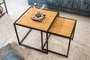 riess-ambiente Beistelltisch SLIM LINE 50cm natur / schwarz (Set, 2-St), Wohnzimmer · Wildeiche-Design · Metall · Industrial Bild 3