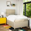 vidaXL Boxspringbett mit Matratze Creme 120x200 cm Stoff 3294342 Bild 4
