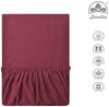 leevitex® Spannbettlaken, Premium 170g/m², Gummizug: rundum, schwer und dick, 100% Jersey-Baumwolle, Bordeaux / Weinrot, 90 x 200 - 100 x 220 cm Bild 3