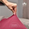 leevitex® Spannbettlaken, Premium 170g/m², Gummizug: rundum, schwer und dick, 100% Jersey-Baumwolle, Bordeaux / Weinrot, 90 x 200 - 100 x 220 cm Bild 4
