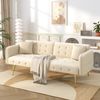 Merax Schlafsofa 2-in-1 Zweisitzer-Sofa Klappsofa mit Bettfunktion, platzsparend & multifunktional, 178x82x70cm 1 Teile, Sofabett mit verstellbarer Rückenlehne & Armlehnen und 6 Metallfüße Bild 3