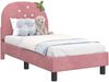 vidaXL Kinderbettgestell mit Kopfteil Rosa 70 x 140 cm Samt 42011064 Bild 2