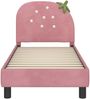 vidaXL Kinderbettgestell mit Kopfteil Rosa 70 x 140 cm Samt 42011064 Bild 5