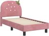 vidaXL Kinderbettgestell mit Kopfteil Rosa 70 x 140 cm Samt 42011064 Bild 4
