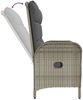vidaXL 2-tlg. Garten-Essgruppe mit Kissen Grau Poly Rattan 3203502 Bild 5
