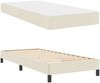vidaXL Bettrahmen mit Matratze Creme 100 x 200 cm Stoff 3398615 Bild 5