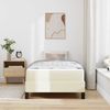 vidaXL Bettrahmen mit Matratze Creme 100 x 200 cm Stoff 3398615 Bild 3