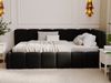 GRAINGOLD Cloud One Jugendbett 90x200, Einzelbett mit Bettkasten, mit Lattenrost, Velour-Stoff, Rechts, Schwarz Bild 4