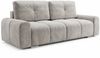 Schlafsofa Fluffy mit Schlaffunktion und Bettkasten - Bonellfederkern, Chenille-Bezug, große Liegefläche 195x145 cm, modernes Polstersofa & Bettsofa, weich & voluminös Sofa (Grau (Vibe 86)) Bild 2