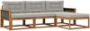 vidaXL Outdoor-Sofagarnitur mit Kissen 4 pcs Natur und Hellgrau 3382459 Bild 2
