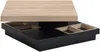 Vente-unique - FAUSTO Couchtisch Holz, Platte SchwarzBeige - B 80 cm x H 34 cm x L 80 cm Bild 5
