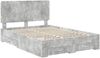 vidaXL Bettrahmen mit Kopfteil Beton Grau 140 x 200 cm Holzwerkstoff 3412777 Bild 4