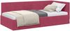 vidaXL Eckbettgestell mit Kopfteil Weinrot 100 cm x 200 cm Samt 42016321 Bild 2
