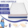 RELAXX Gel Matratze 140x200 cm mit 3D Memory Foam - 7 Zonen; 25cm Höhe; H2/H3 - Wendbare Kaltschaummatratze mit optimaler Druckentlastung Bild 5
