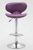 2er Set Barhocker Las Vegas V2 Kunstleder chrom, lila Bild 3