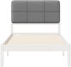 vidaXL Bettgestell mit gepolstertem Kopfteil Hellgrau 90 x 200 cm 878008 Bild 5