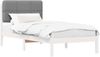 vidaXL Bettgestell mit gepolstertem Kopfteil Hellgrau 90 x 200 cm 878008 Bild 2