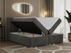 Boxspringbett, Deko Bed mit Matratze und Topper - SUSAN - 160x200cm - Dunkelgrau Velours - H4 Bild 2