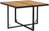 vidaXL Gartentisch Schwarz 109x107x74cm Poly Rattan Massivholz Akazie 316790 Bild 1