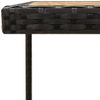 vidaXL Gartentisch Schwarz 109x107x74cm Poly Rattan Massivholz Akazie 316790 Bild 5