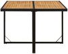 vidaXL Gartentisch Schwarz 109x107x74cm Poly Rattan Massivholz Akazie 316790 Bild 2