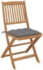 vidaXL Klappbare Gartenstühle 8 Stk. mit Kissen Massivholz Akazie 3075037 Bild 3