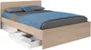 Vente-unique - VELONA Bett Holz, Platte BeigeWeiß - B 203,6 cm x H 82,6 cm x L 164,4 cm Bild 2