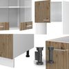 Einbauküche R-Line Artisan Eiche/Weiß 247 x 46 cm ohne Arbeitsplatte Vicco Bild 5