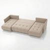 Wohnero24 NESSA U Ecksofa 292x152 cm mit Schlaffunktion 280x140 & Bettkasten – XXL Wohnlandschaft Creme Bild 5