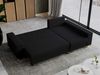Ecksofa mit Schlaffunktion L-Form mit Bettkasten - DORIAN-Non - Schwarz Boucle Bild 4