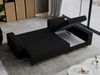 Ecksofa mit Schlaffunktion L-Form mit Bettkasten - DORIAN-Non - Schwarz Boucle Bild 5