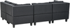 Beliani 'Unstad' Sofa, Schwarz, Stoff, 72 x 152 x 228 cm, mit Ottomane, Links Bild 5