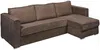Vente-unique - LORETO Sofa SamtStoff Braun - B 223 cm152 cm x H 90 cm x L 278 cm Bild 2