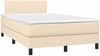 Boxspringbett mit Matratze & LED Stoff Creme 120x200 cm, Härtegrad: H2 [3132986] Bild 3
