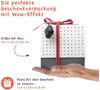 SURPRISA Geschenkbox Rätzel Geschenkbox, Geldgeschenk Verpackung & Gutschein Geschenk Box (inkl. 3-stelligem Zahlenschloss), Geschenkkarton Buchstaben-Rätsel, 12,5 x 12,5 x 12,5 cm, weiß Bild 2
