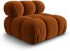 Micadoni Armloses Modul Bellis Samt Bluvel Terrakotta Bild 2