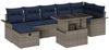 vidaXL Garten-Sofa-Set mit Kissen mit Speicher 8 pcs Grau Poly Rattan 3359692 Bild 2