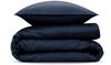 Zo! Home Mako-Satin Bettwäsche 155x220 cm Satinado uni Navy Blue dunkelblau Bild 4