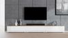 AX LIVING Lowboard 3x100cm Loriano TV Board Eiche Wotan/weiß Hochglanz Bild 4