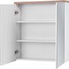 Badezimmer Spiegelschrank 60 cm LED-Beleuchtung LUTON-56 weiß mit Wotan Eiche Nb, B/H/T ca. 60/70/20 cm Bild 2